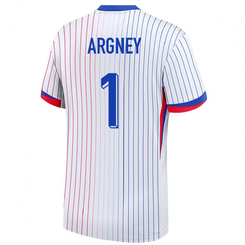 Danxen Kobiety Francja Paul Argney #1 Biały Wyjazdowa Koszulka 24-26 Koszulki Klubowe