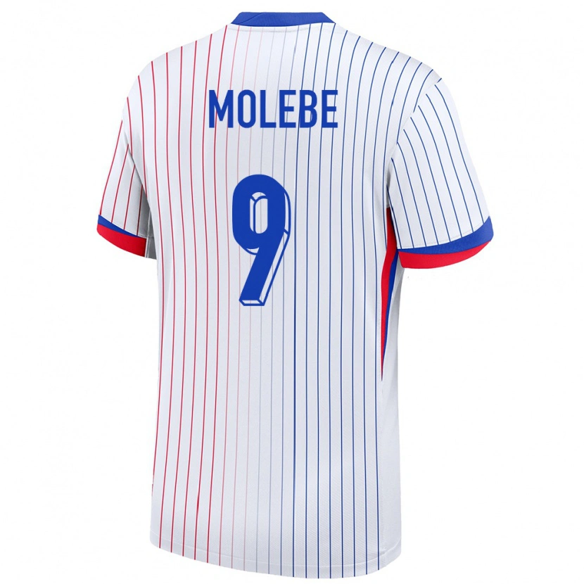 Danxen Kobiety Francja Enzo Molebe #9 Biały Wyjazdowa Koszulka 24-26 Koszulki Klubowe