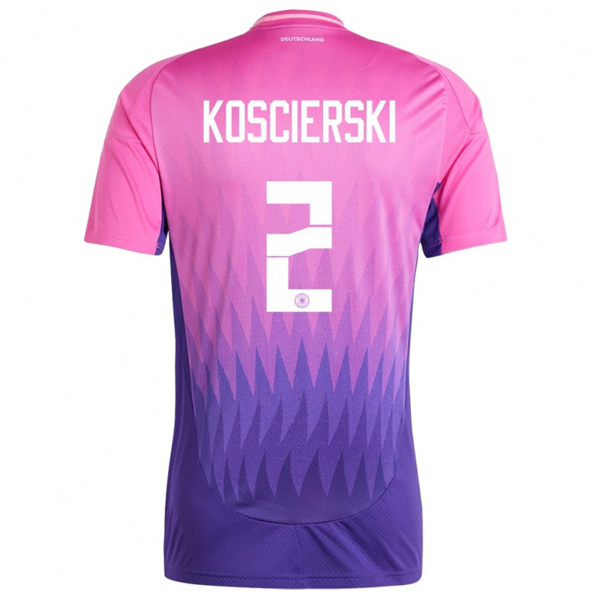 Danxen Kobiety Niemcy Kacper Koscierski #2 Różowy Fiolet Wyjazdowa Koszulka 24-26 Koszulki Klubowe