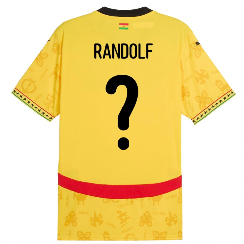 Danxen Kobiety Ghana Augustine Randolf #0 Żółty Wyjazdowa Koszulka 24-26 Koszulki Klubowe