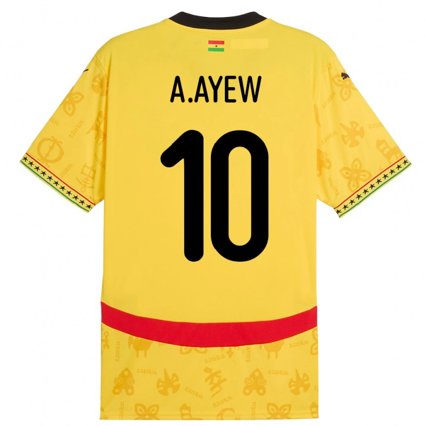 Danxen Kobiety Ghana Andre Ayew #10 Żółty Wyjazdowa Koszulka 24-26 Koszulki Klubowe