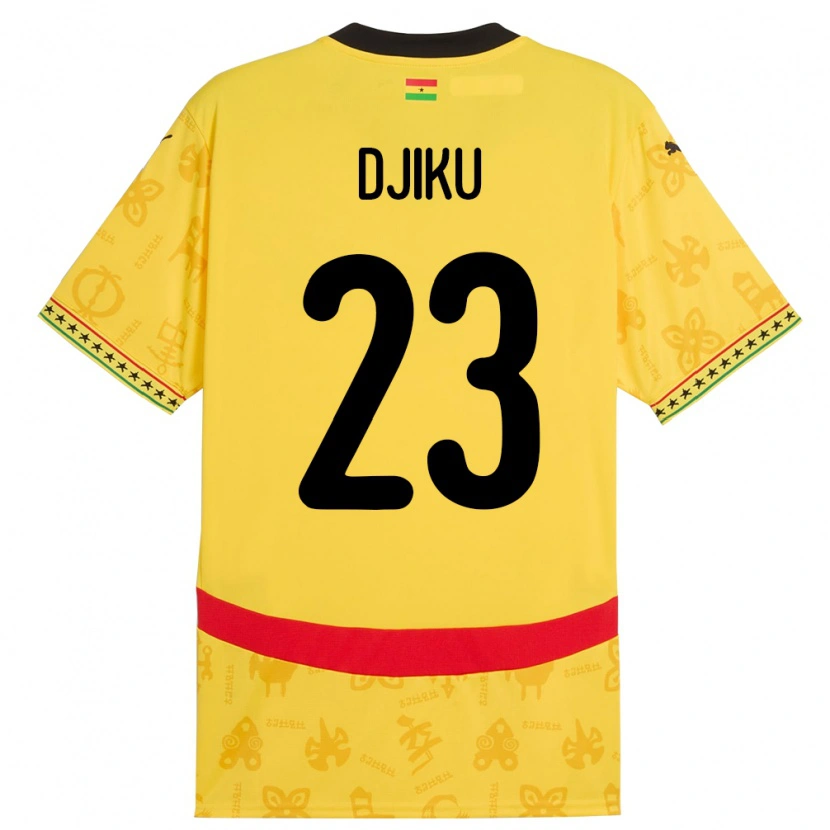 Danxen Kobiety Ghana Alexander Djiku #23 Żółty Wyjazdowa Koszulka 24-26 Koszulki Klubowe