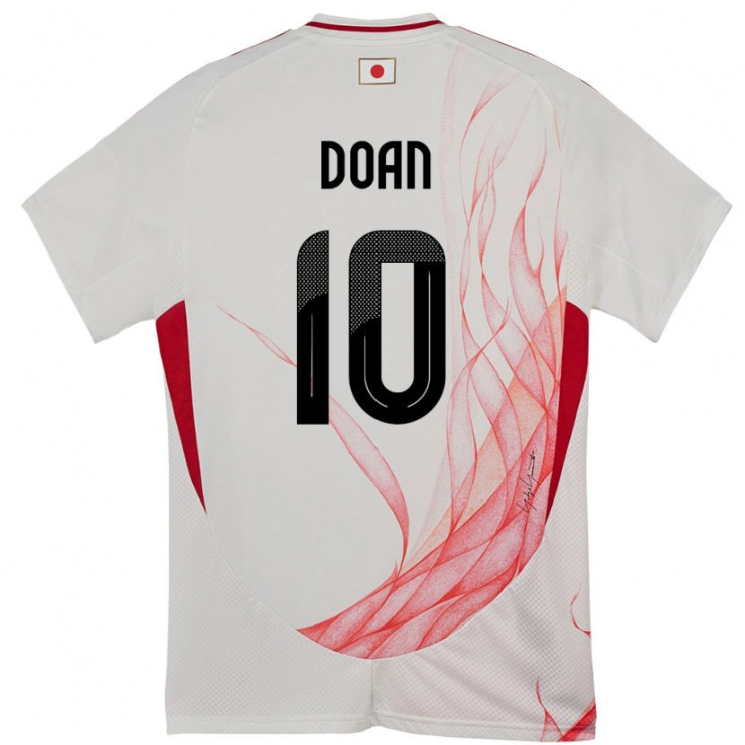Danxen Kobiety Japonia Ritsu Doan #10 Biały Wyjazdowa Koszulka 24-26 Koszulki Klubowe