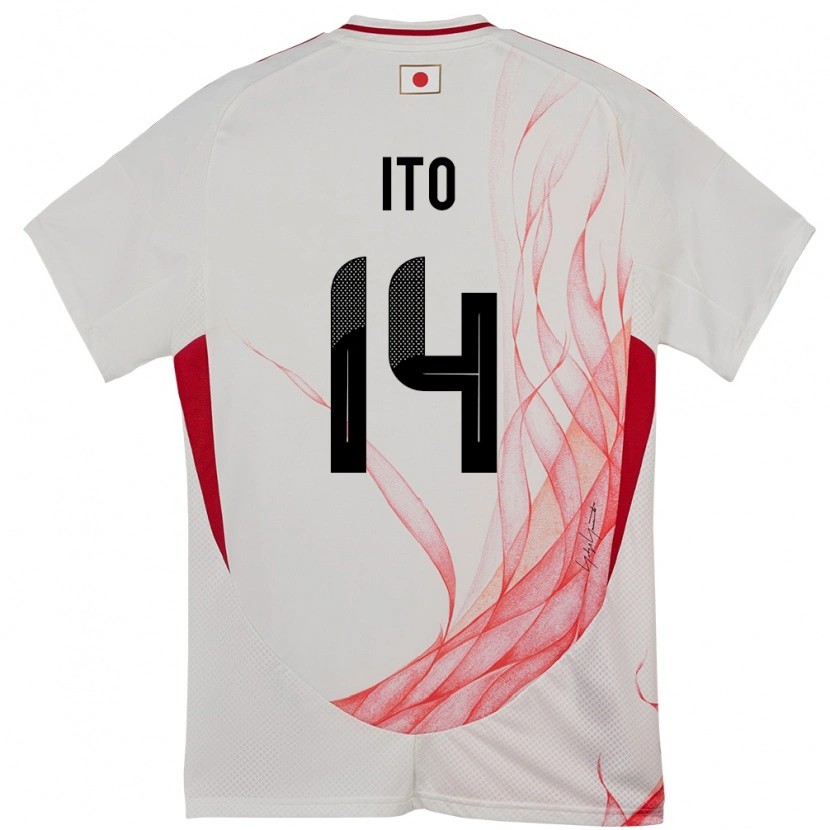 Danxen Kobiety Japonia Junya Ito #14 Biały Wyjazdowa Koszulka 24-26 Koszulki Klubowe