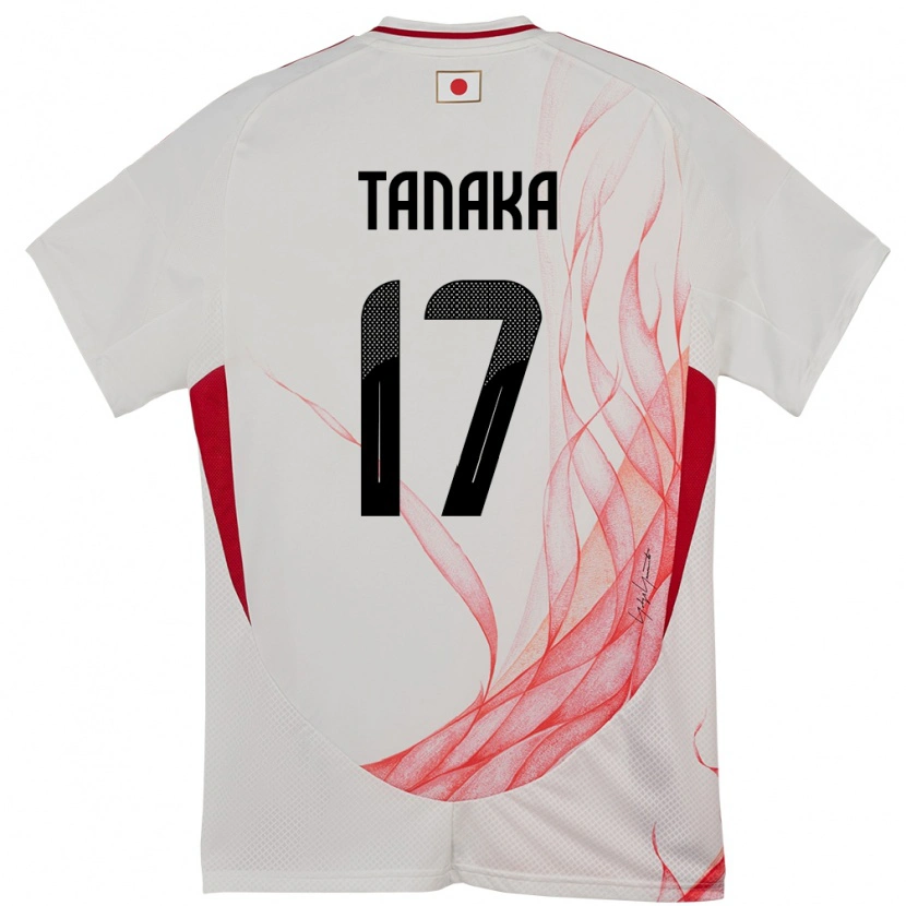 Danxen Kobiety Japonia Ao Tanaka #17 Biały Wyjazdowa Koszulka 24-26 Koszulki Klubowe