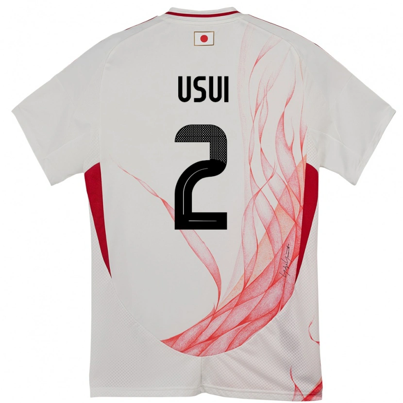 Danxen Kobiety Japonia Tsubasa Usui #2 Biały Wyjazdowa Koszulka 24-26 Koszulki Klubowe