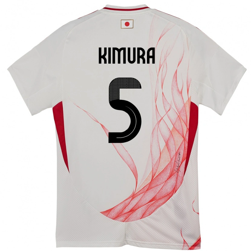 Danxen Kobiety Japonia Seiji Kimura #5 Biały Wyjazdowa Koszulka 24-26 Koszulki Klubowe