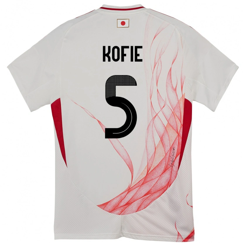 Danxen Kobiety Japonia Shota Kofie #5 Biały Wyjazdowa Koszulka 24-26 Koszulki Klubowe