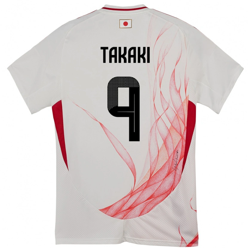 Danxen Kobiety Japonia Eito Takaki #9 Biały Wyjazdowa Koszulka 24-26 Koszulki Klubowe