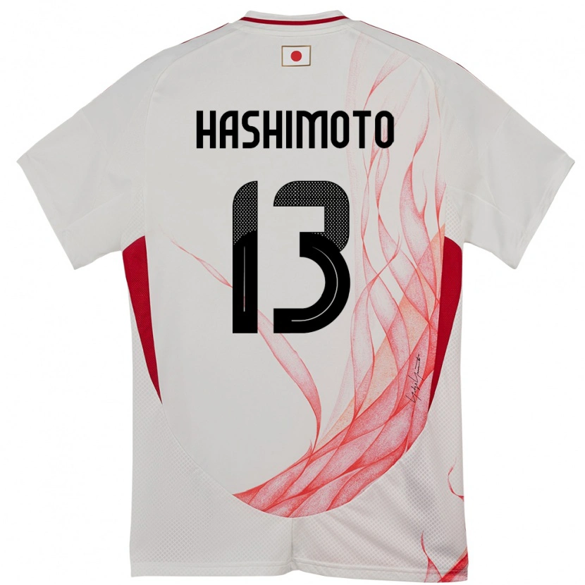 Danxen Kobiety Japonia Riku Hashimoto #13 Biały Wyjazdowa Koszulka 24-26 Koszulki Klubowe