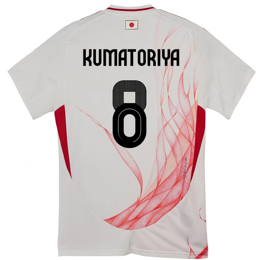 Danxen Kobiety Japonia Issei Kumatoriya #8 Biały Wyjazdowa Koszulka 24-26 Koszulki Klubowe