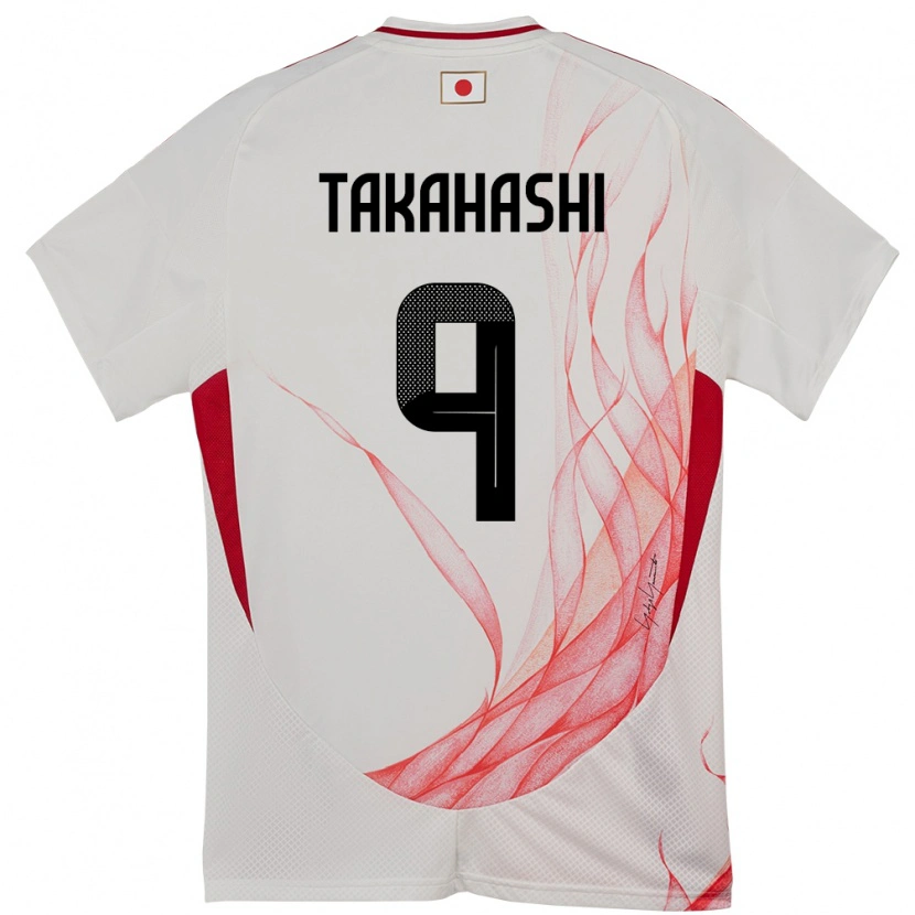 Danxen Kobiety Japonia Hikaru Takahashi #9 Biały Wyjazdowa Koszulka 24-26 Koszulki Klubowe