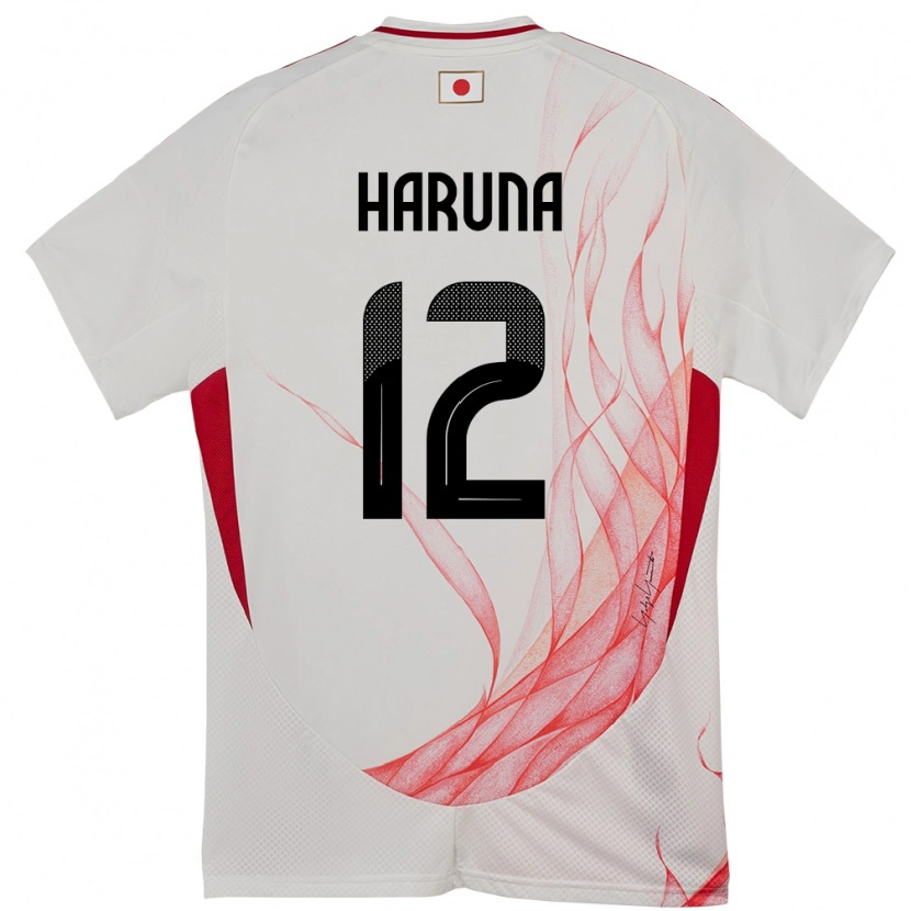 Danxen Kobiety Japonia Ryusei Haruna #12 Biały Wyjazdowa Koszulka 24-26 Koszulki Klubowe