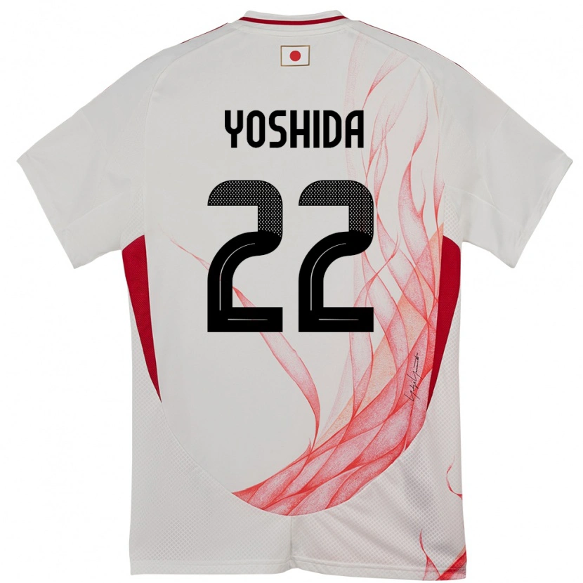 Danxen Kobiety Japonia Maya Yoshida #22 Biały Wyjazdowa Koszulka 24-26 Koszulki Klubowe