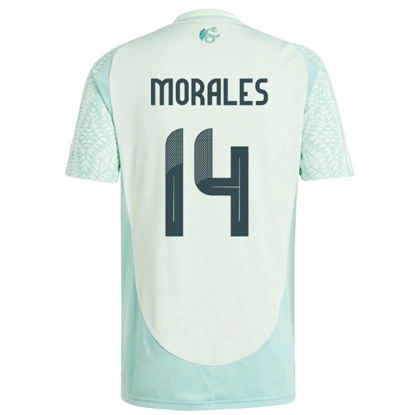 Danxen Kobiety Meksyk Amaury Morales #14 Lniana Zieleń Wyjazdowa Koszulka 24-26 Koszulki Klubowe