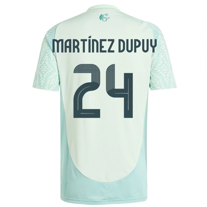 Danxen Kobiety Meksyk Luca Martínez Dupuy #24 Lniana Zieleń Wyjazdowa Koszulka 24-26 Koszulki Klubowe