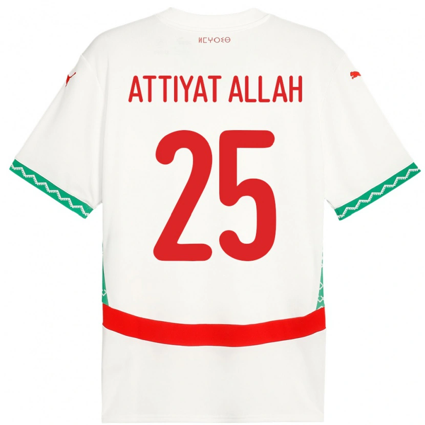 Danxen Kobiety Maroko Yahia Attiyat Allah #25 Biały Wyjazdowa Koszulka 24-26 Koszulki Klubowe