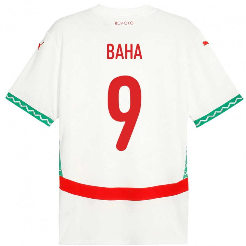 Danxen Kobiety Maroko Ziyad Baha #9 Biały Wyjazdowa Koszulka 24-26 Koszulki Klubowe