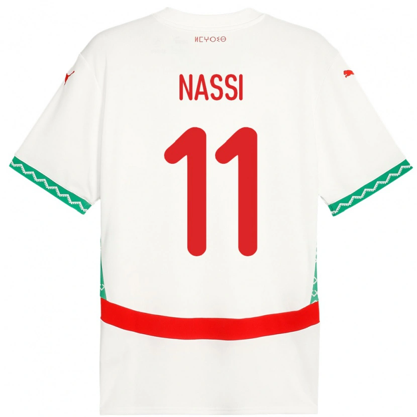 Danxen Kobiety Maroko Walid Nassi #11 Biały Wyjazdowa Koszulka 24-26 Koszulki Klubowe