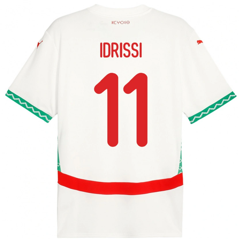 Danxen Kobiety Maroko Yahya Idrissi #11 Biały Wyjazdowa Koszulka 24-26 Koszulki Klubowe