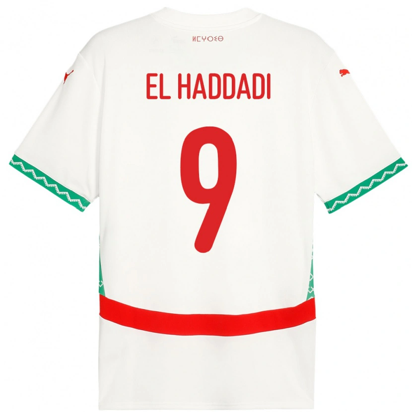 Danxen Kobiety Maroko Munir El Haddadi #9 Biały Wyjazdowa Koszulka 24-26 Koszulki Klubowe