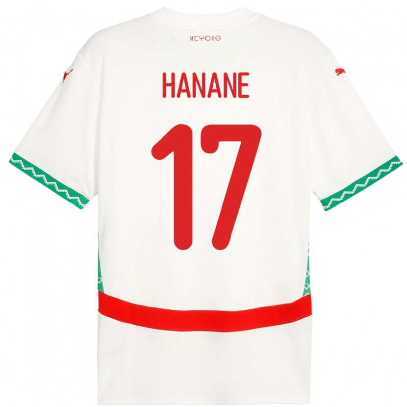 Danxen Kobiety Maroko Hanane Ait El Haj #17 Biały Wyjazdowa Koszulka 24-26 Koszulki Klubowe