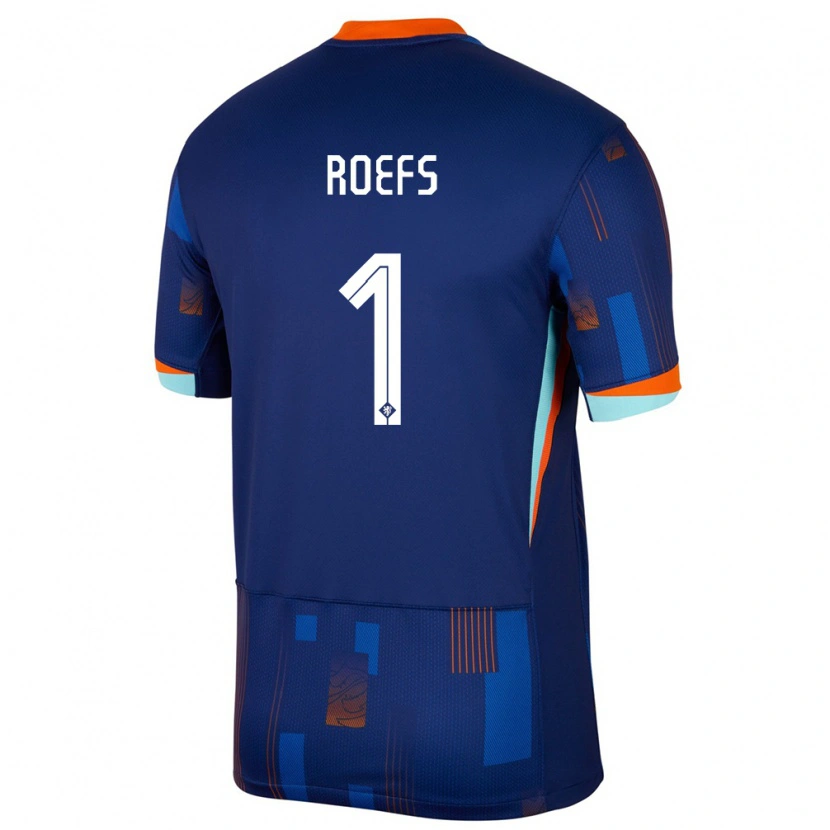 Danxen Kobiety Holandia Robin Roefs #1 Niebieski Wyjazdowa Koszulka 24-26 Koszulki Klubowe