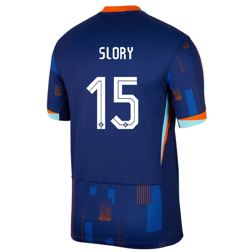 Danxen Kobiety Holandia Dani Slory #15 Niebieski Wyjazdowa Koszulka 24-26 Koszulki Klubowe