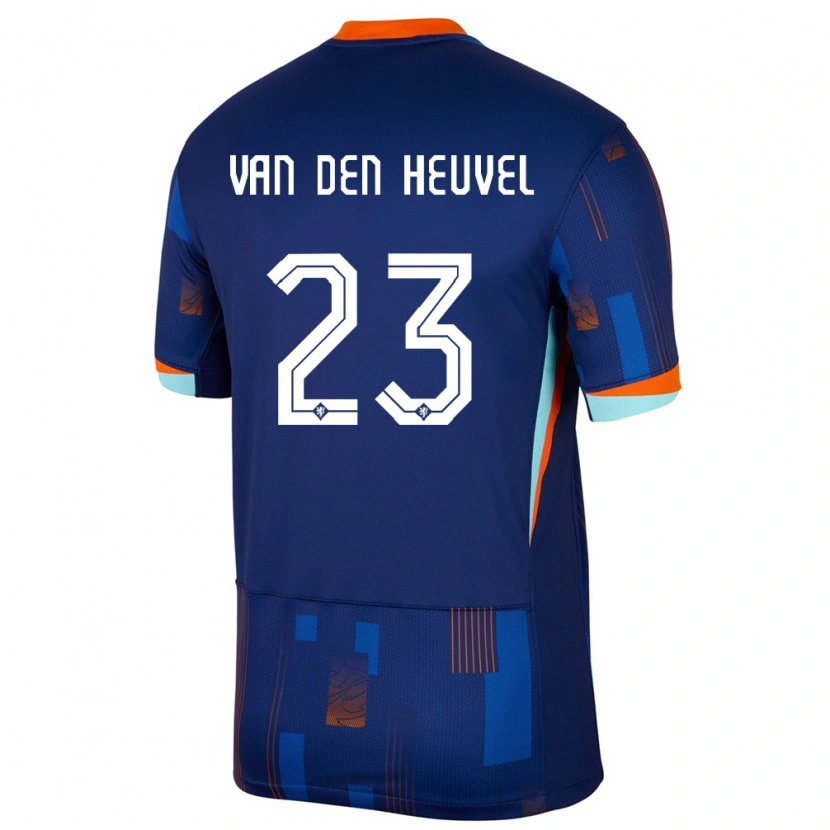 Danxen Kobiety Holandia Dani Van Den Heuvel #23 Niebieski Wyjazdowa Koszulka 24-26 Koszulki Klubowe