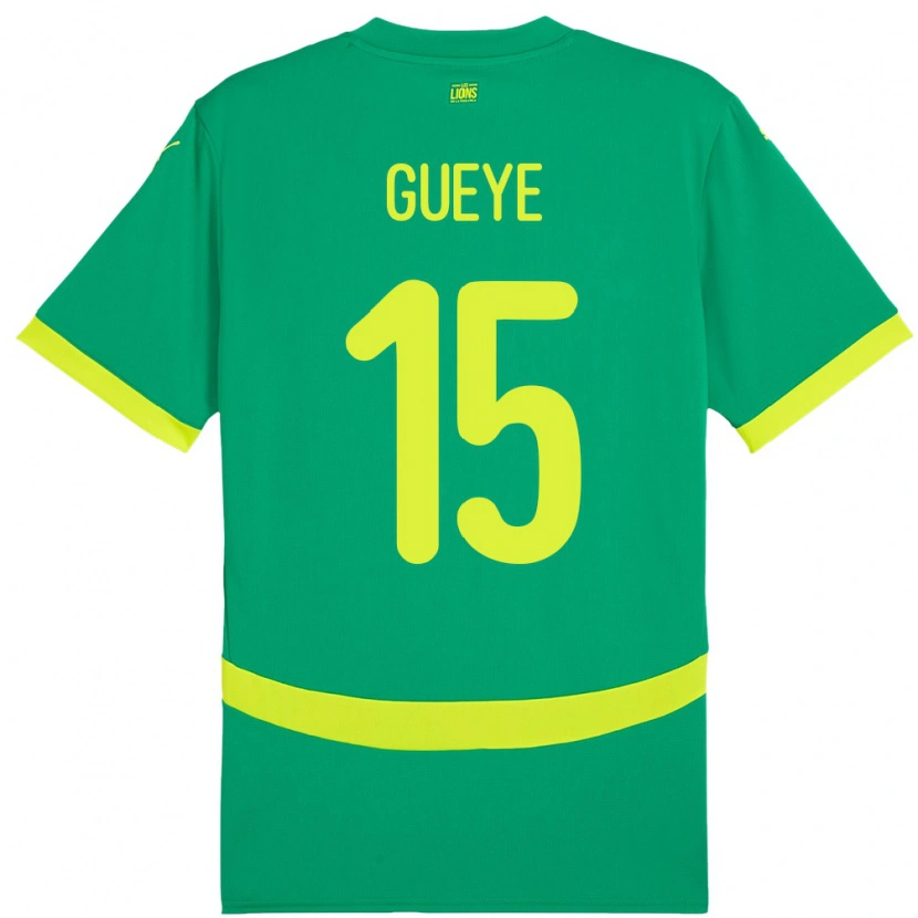 Danxen Kobiety Senegal Pape Gueye #15 Zielony Wyjazdowa Koszulka 24-26 Koszulki Klubowe