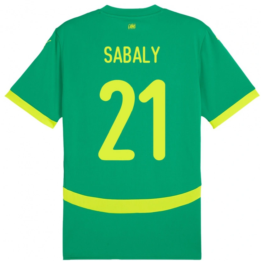 Danxen Kobiety Senegal Cheikh Sabaly #21 Zielony Wyjazdowa Koszulka 24-26 Koszulki Klubowe