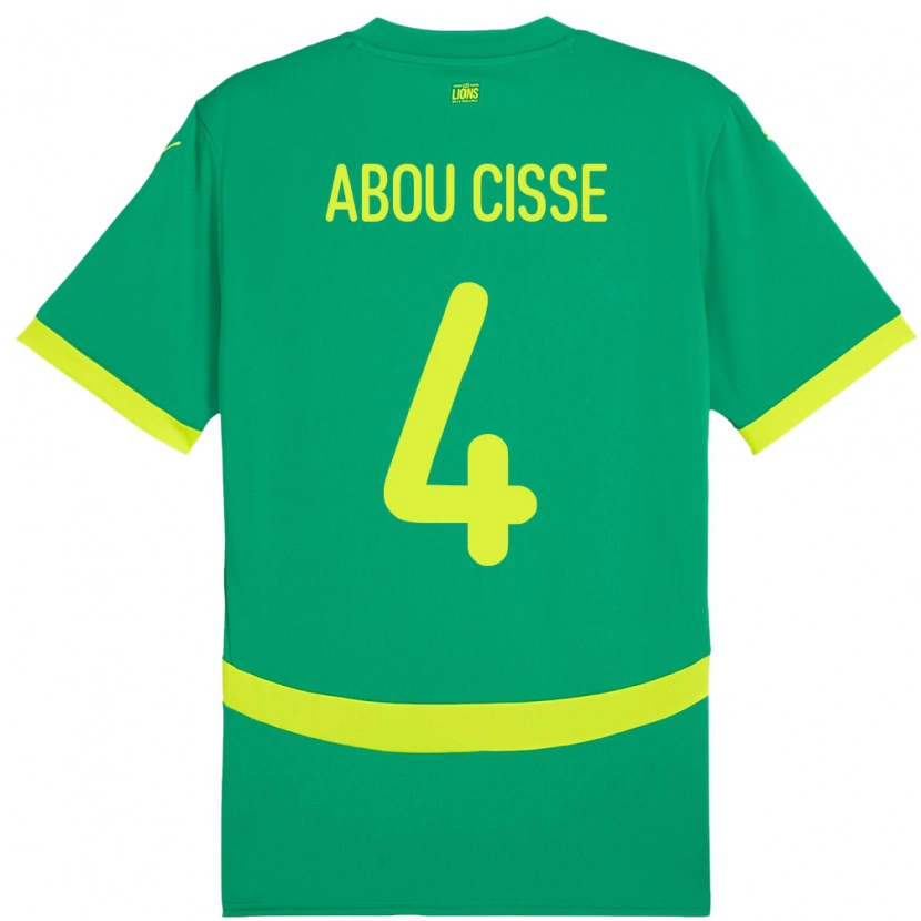 Danxen Kobiety Senegal Pape Abou Cisse #4 Zielony Wyjazdowa Koszulka 24-26 Koszulki Klubowe