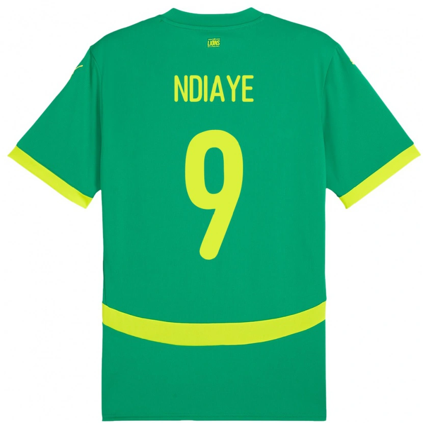 Danxen Kobiety Senegal Nguenar Ndiaye #9 Zielony Wyjazdowa Koszulka 24-26 Koszulki Klubowe