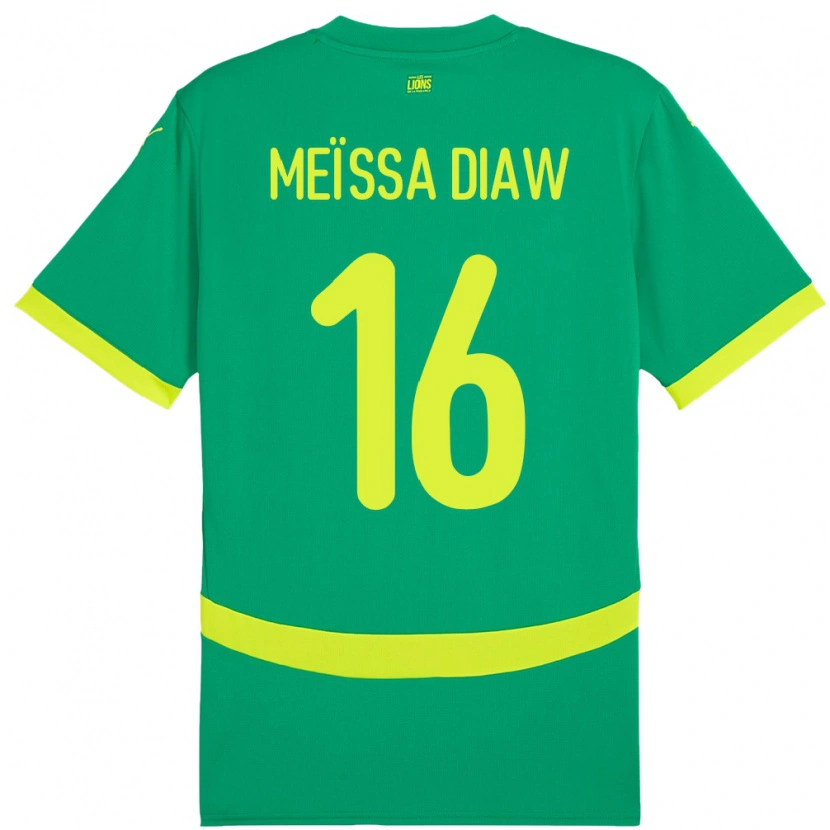 Danxen Kobiety Senegal Ndeye Meissa Diaw #16 Zielony Wyjazdowa Koszulka 24-26 Koszulki Klubowe
