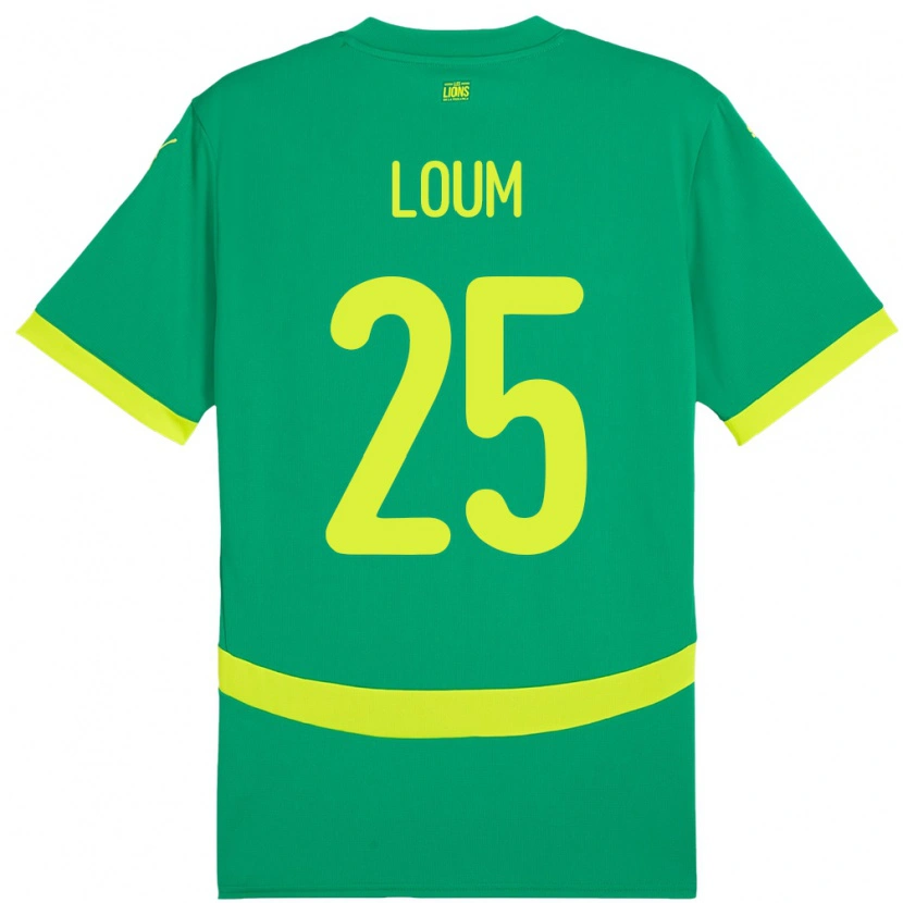 Danxen Kobiety Senegal Mamadou Loum #25 Zielony Wyjazdowa Koszulka 24-26 Koszulki Klubowe