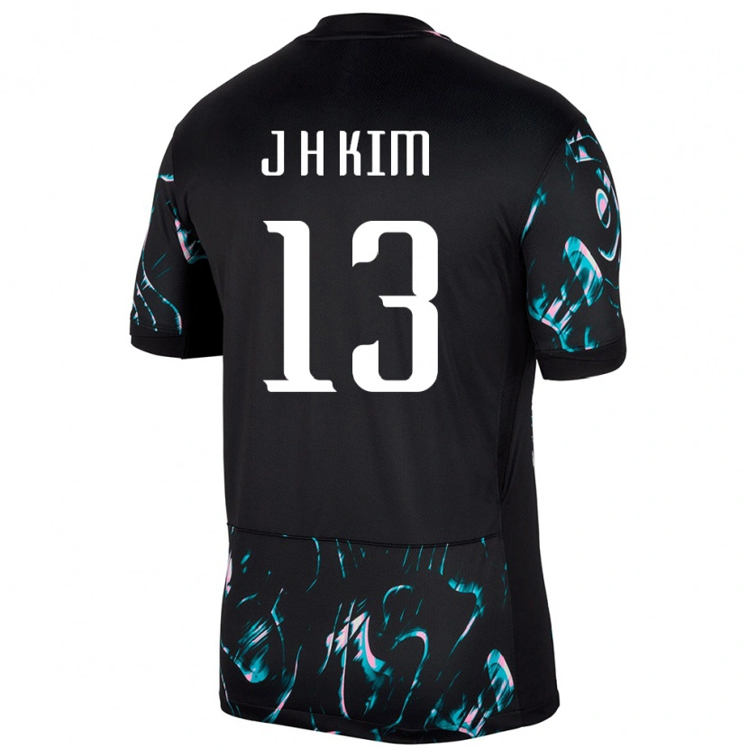 Danxen Kobiety Korea Południowa Ho-Jin Kim #13 Czarny Wyjazdowa Koszulka 24-26 Koszulki Klubowe