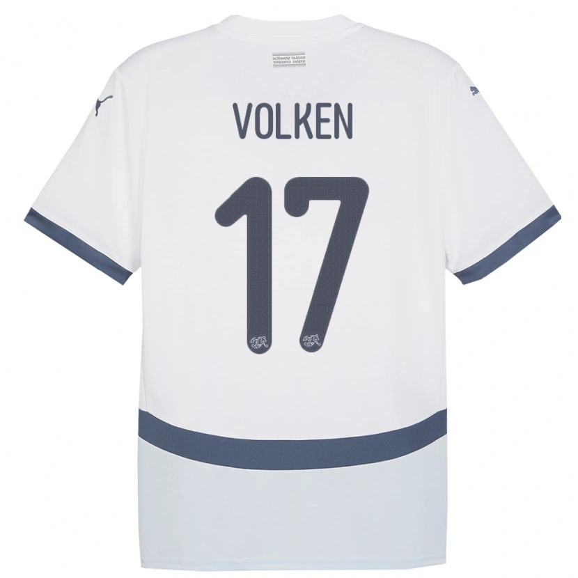 Danxen Kobiety Szwajcaria Neil Volken #17 Biały Wyjazdowa Koszulka 24-26 Koszulki Klubowe