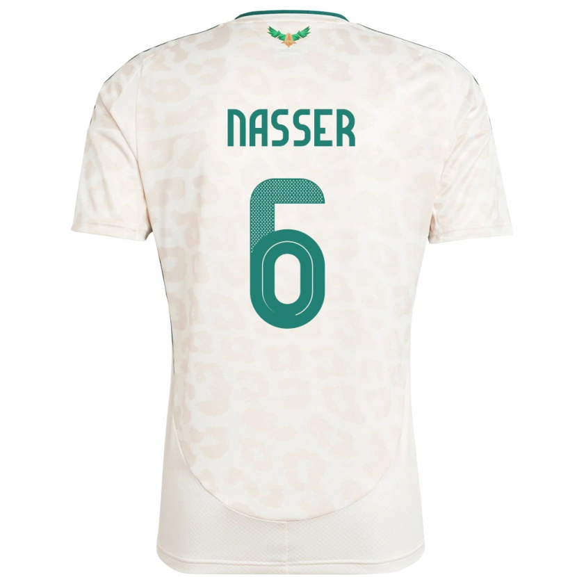 Danxen Kobiety Arabia Saudyjska Nasser Al-Dawsari #6 Biały Wyjazdowa Koszulka 24-26 Koszulki Klubowe