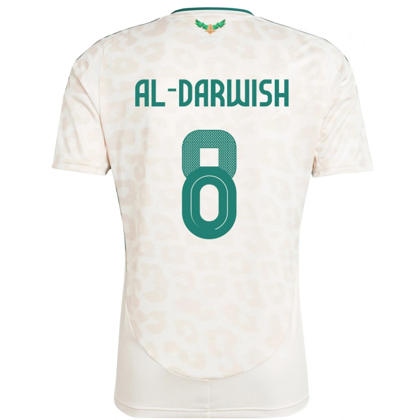 Danxen Kobiety Arabia Saudyjska Mohammed Al-Darwish #8 Biały Wyjazdowa Koszulka 24-26 Koszulki Klubowe