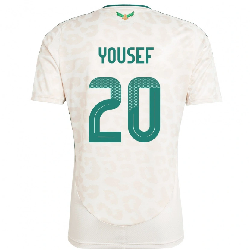 Danxen Kobiety Arabia Saudyjska Fares Yousef #20 Biały Wyjazdowa Koszulka 24-26 Koszulki Klubowe