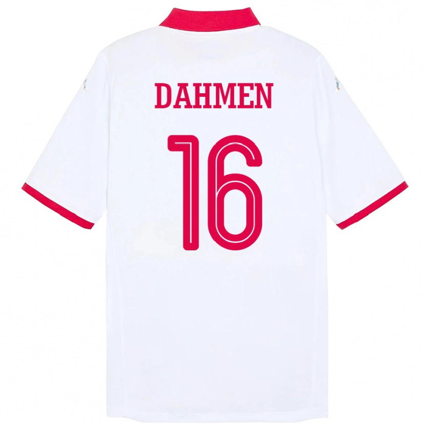Danxen Kobiety Tunezja Aymen Dahmen #16 Biały Wyjazdowa Koszulka 24-26 Koszulki Klubowe