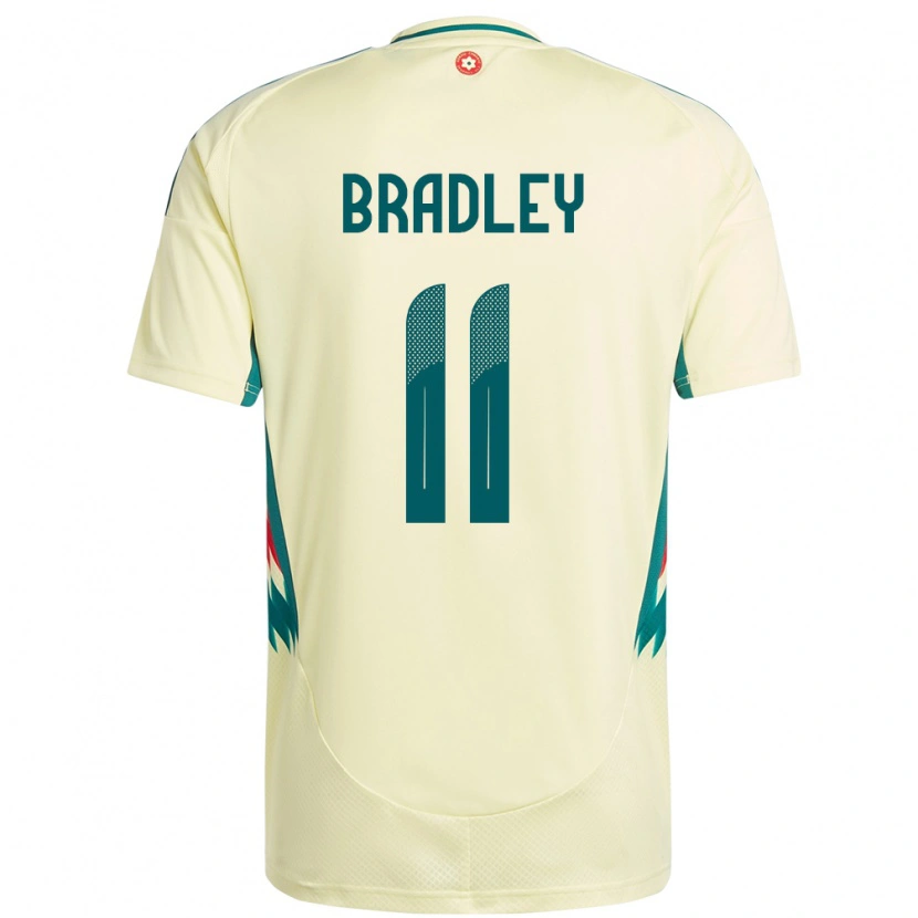Danxen Kobiety Walia Sion Bradley #11 Beżowy Żółty Wyjazdowa Koszulka 24-26 Koszulki Klubowe