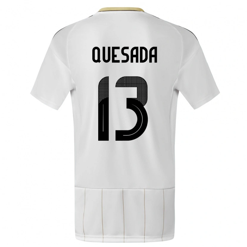 Danxen Kobiety Kostaryka Sebastián Quesada #13 Biały Wyjazdowa Koszulka 24-26 Koszulki Klubowe
