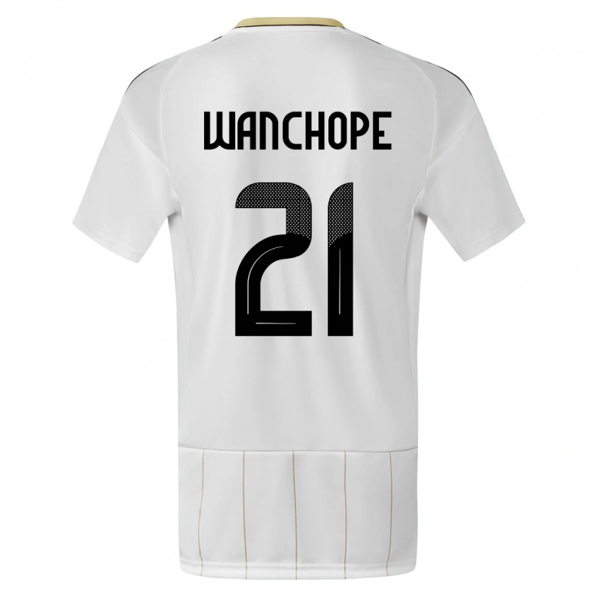 Danxen Kobiety Kostaryka Matías Wanchope #21 Biały Wyjazdowa Koszulka 24-26 Koszulki Klubowe