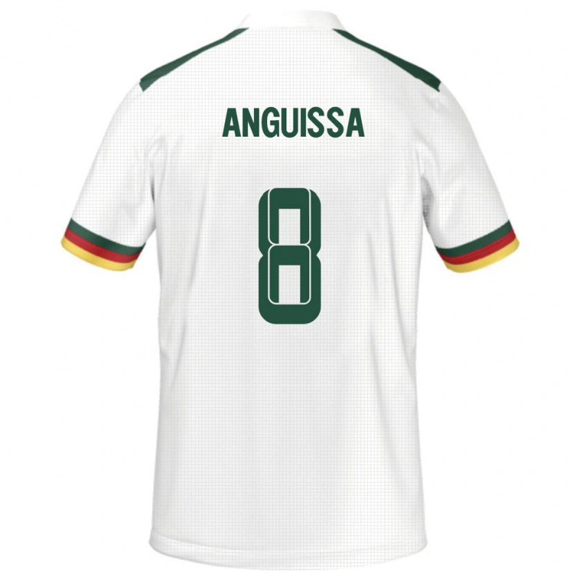 Danxen Kobiety Kamerun Frank Anguissa #8 Biały Wyjazdowa Koszulka 24-26 Koszulki Klubowe