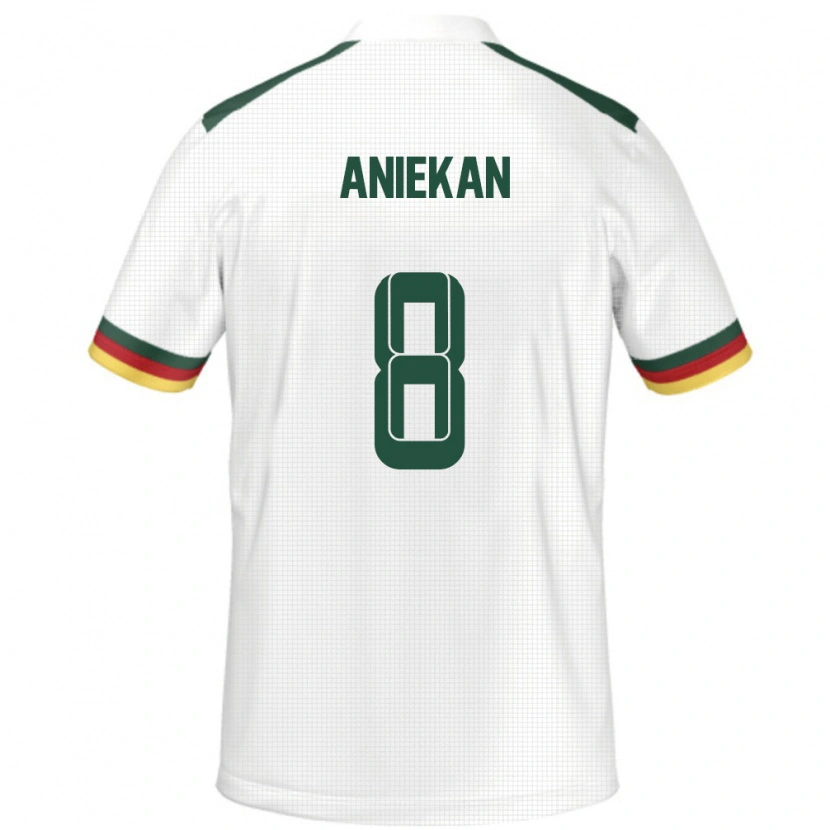 Danxen Kobiety Kamerun Stephan Aniekan #8 Biały Wyjazdowa Koszulka 24-26 Koszulki Klubowe