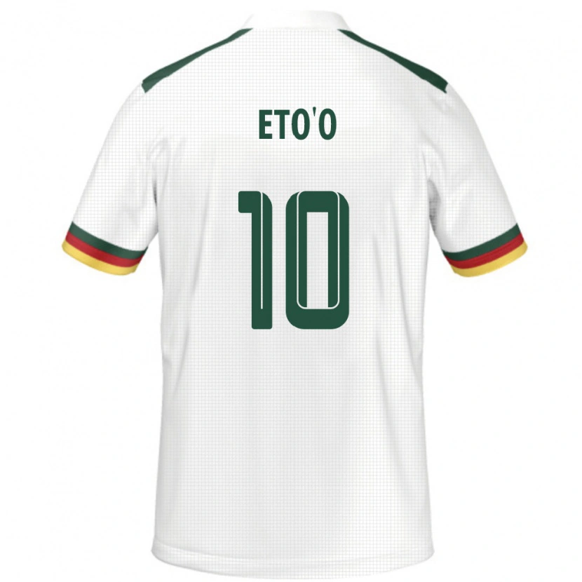 Danxen Kobiety Kamerun Etienne Eto'o #10 Biały Wyjazdowa Koszulka 24-26 Koszulki Klubowe