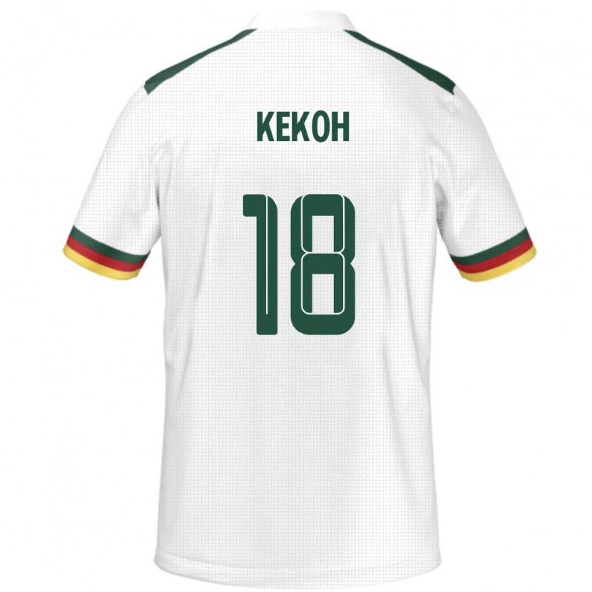 Danxen Kobiety Kamerun Felix Kekoh #18 Biały Wyjazdowa Koszulka 24-26 Koszulki Klubowe