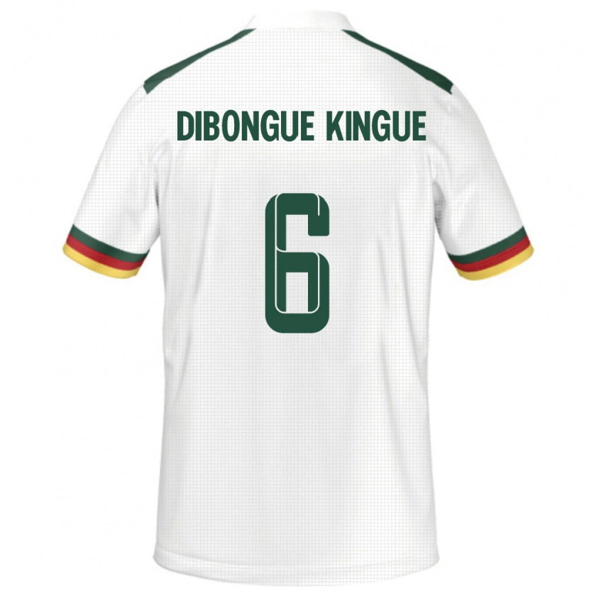 Danxen Kobiety Kamerun Gael Dibongue Kingue #6 Biały Wyjazdowa Koszulka 24-26 Koszulki Klubowe