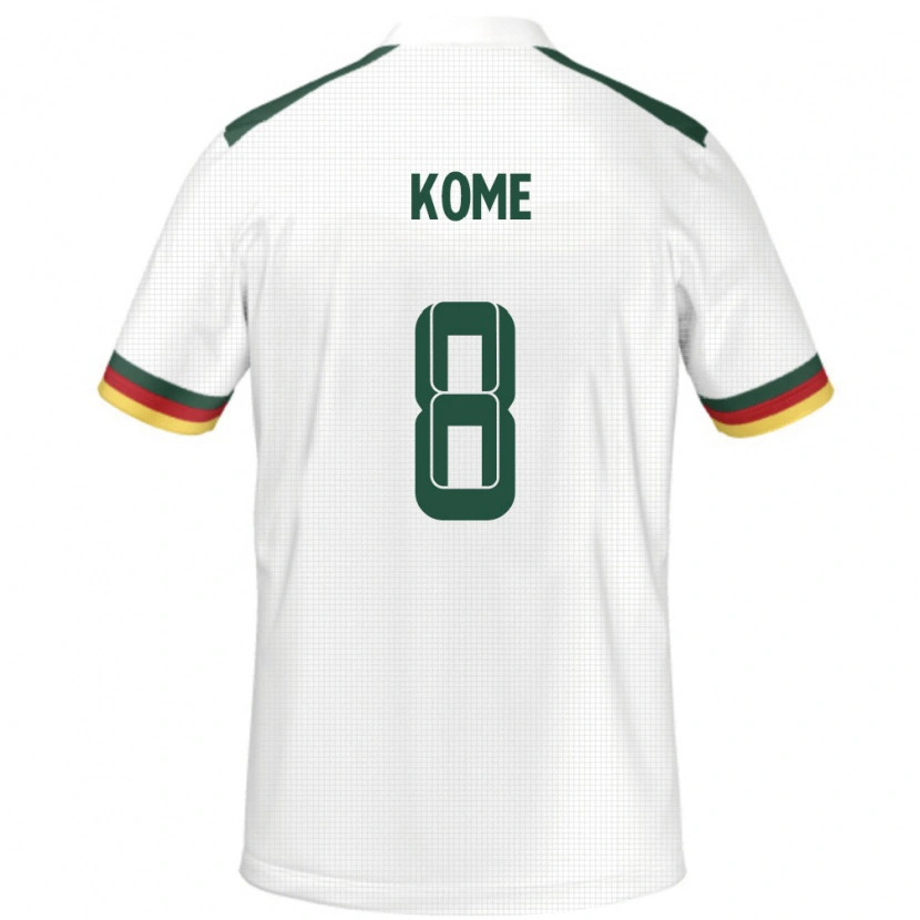 Danxen Kobiety Kamerun Fadimatou Kome #8 Biały Wyjazdowa Koszulka 24-26 Koszulki Klubowe
